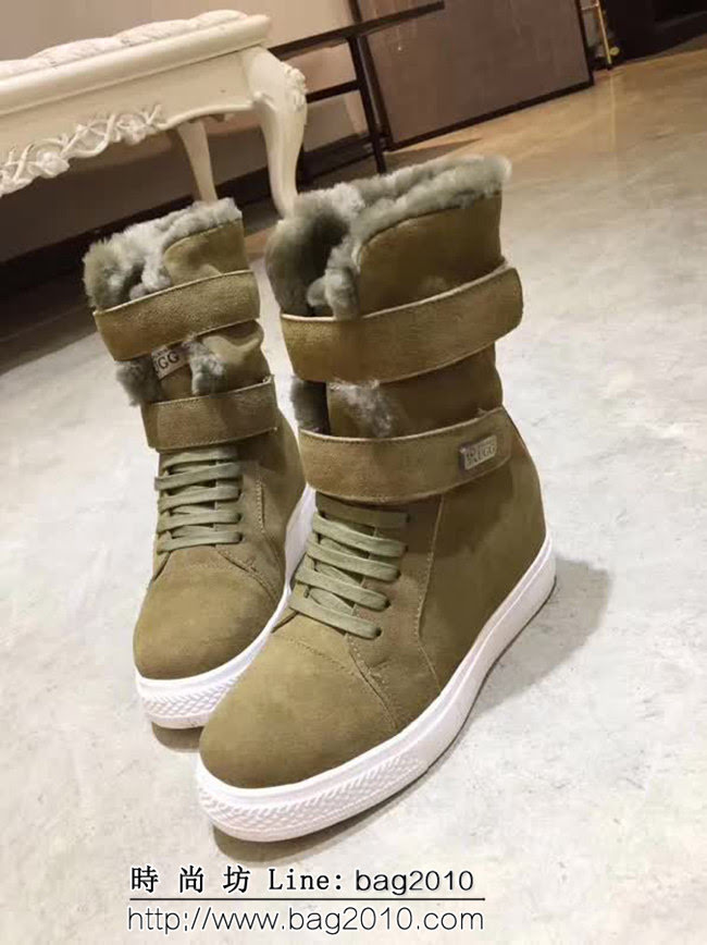 UGG 爆款 18官網發售 高絲光軍綠 雪地靴 QZS2224